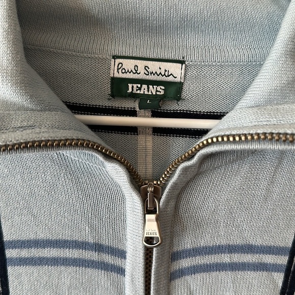 PAUL Smith Jeans Vintage Plaid Striped Zip-Up Cardigan - Picture 3 of 8